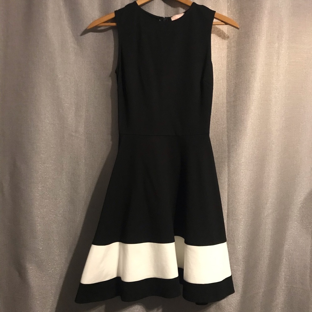 Black and white skater dress